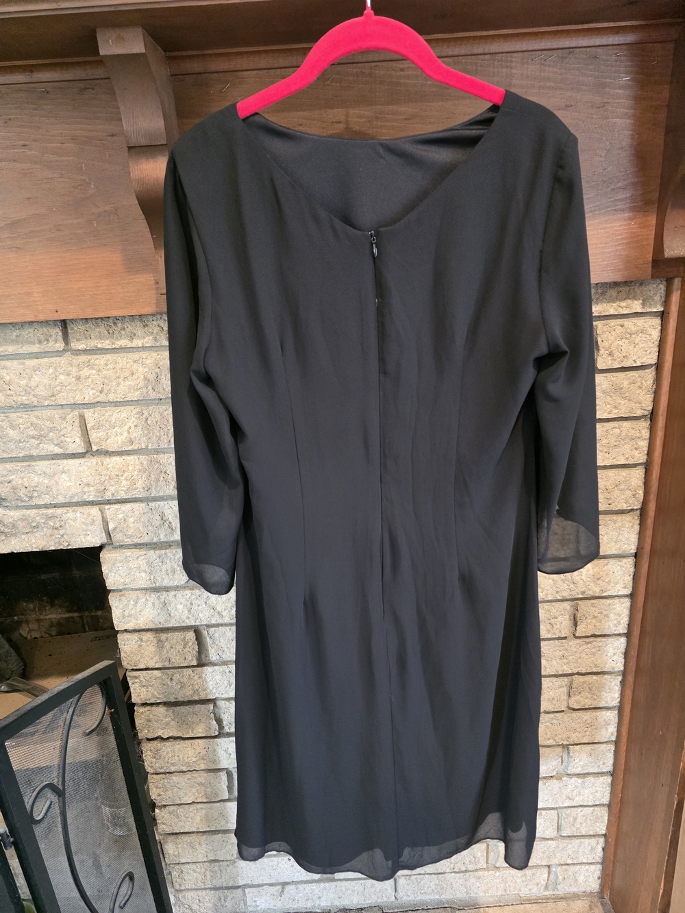 Grace Karin Black Chiffon-Sleeve Midi Dress - Picture 4 of 6